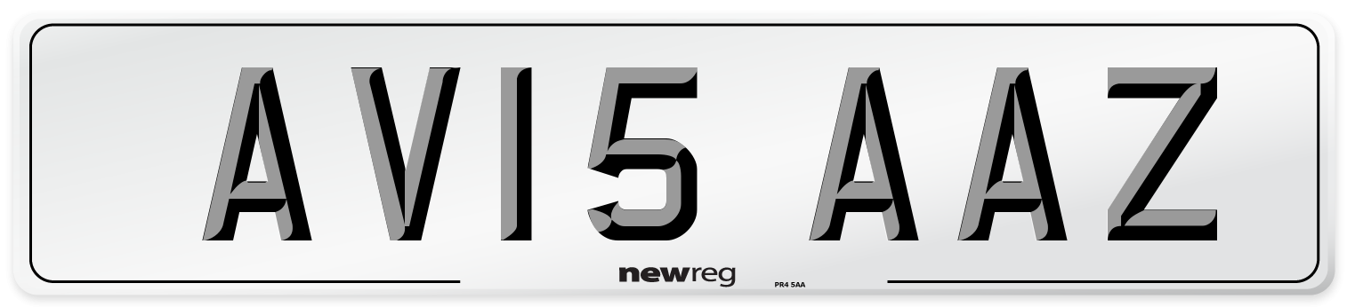 AV15 AAZ Number Plate from New Reg